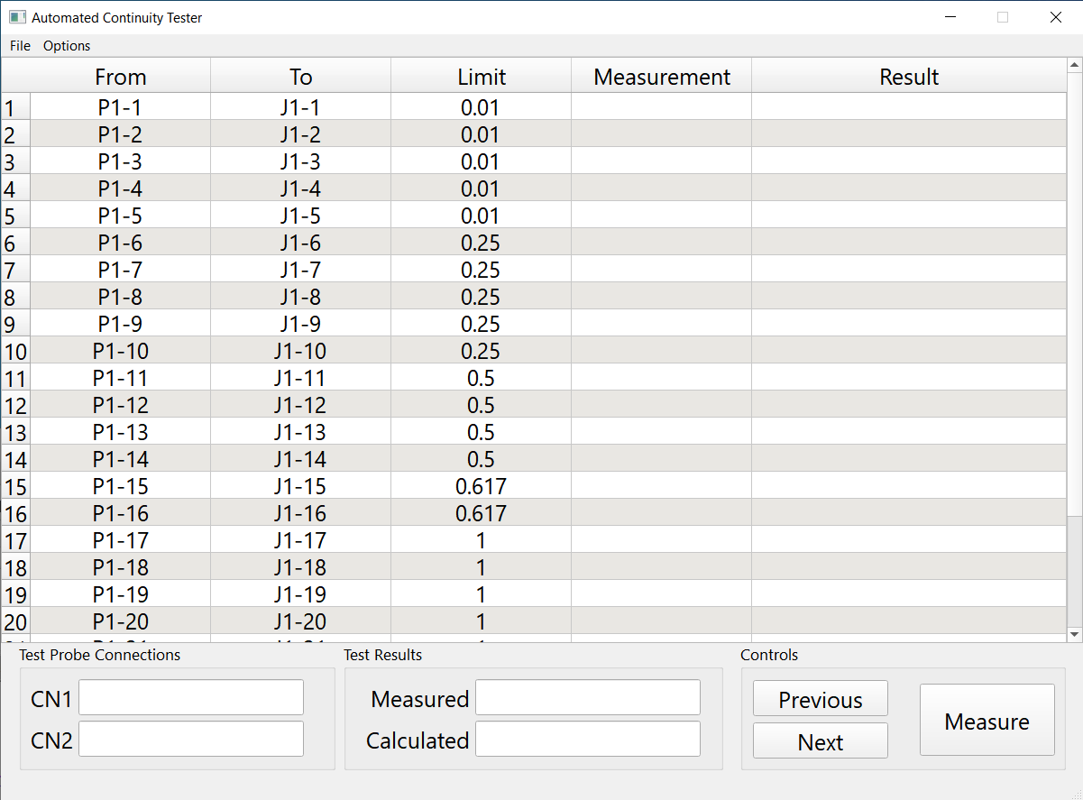 Application with Imported Spreadsheet